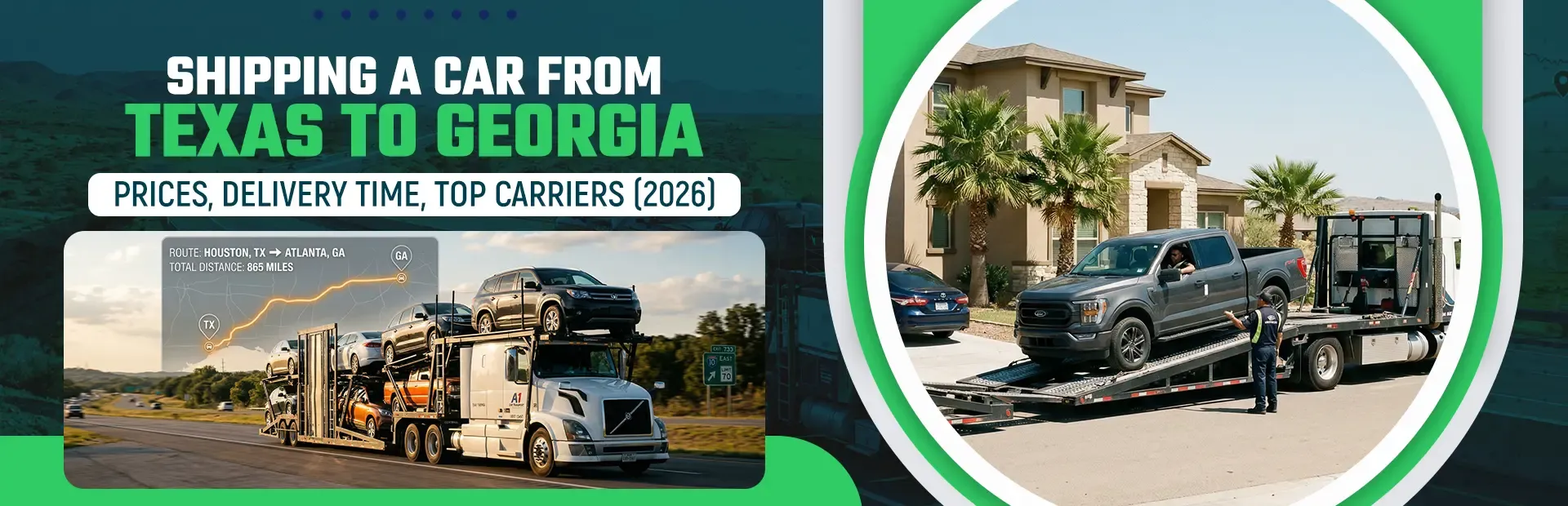 Shipping a Car From Texas to Georgia — Prices, Delivery Time, Top Carriers (2026)