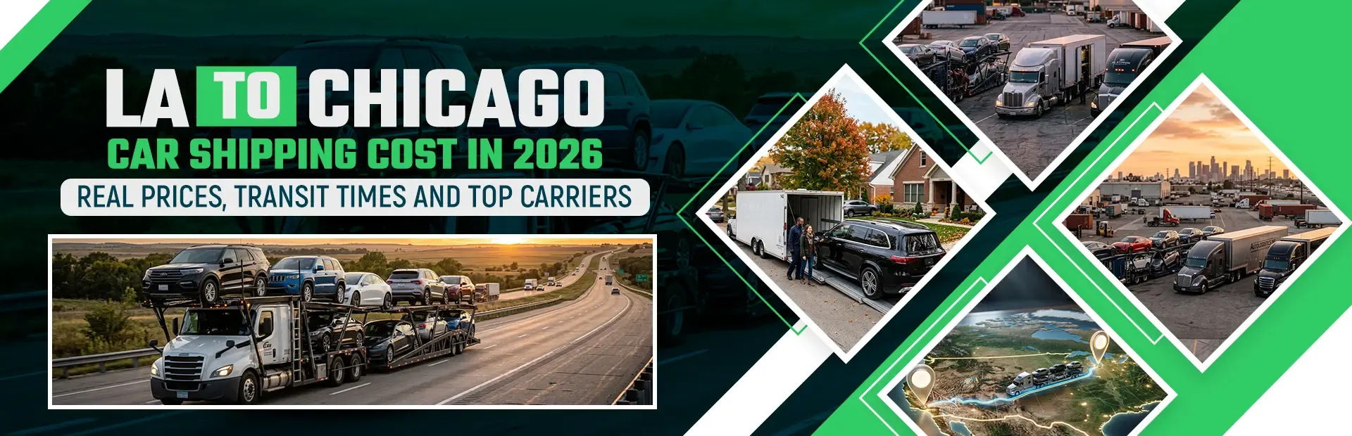 LA to Chicago Car Shipping Cost in 2026: Real Prices, Transit Times and Top Carriers