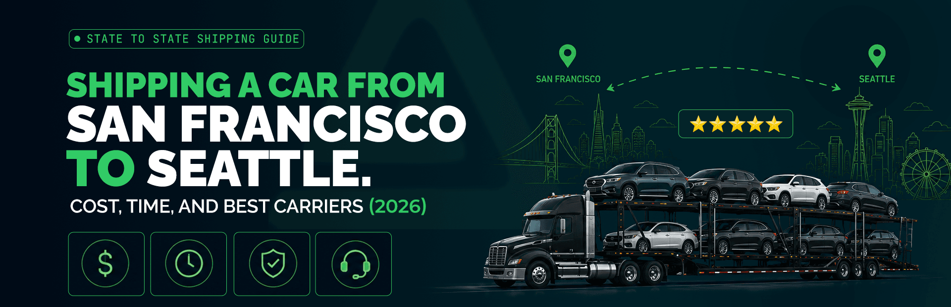 Shipping a Car From San Francisco to Seattle: Cost, Time & Best Carriers (2026) 