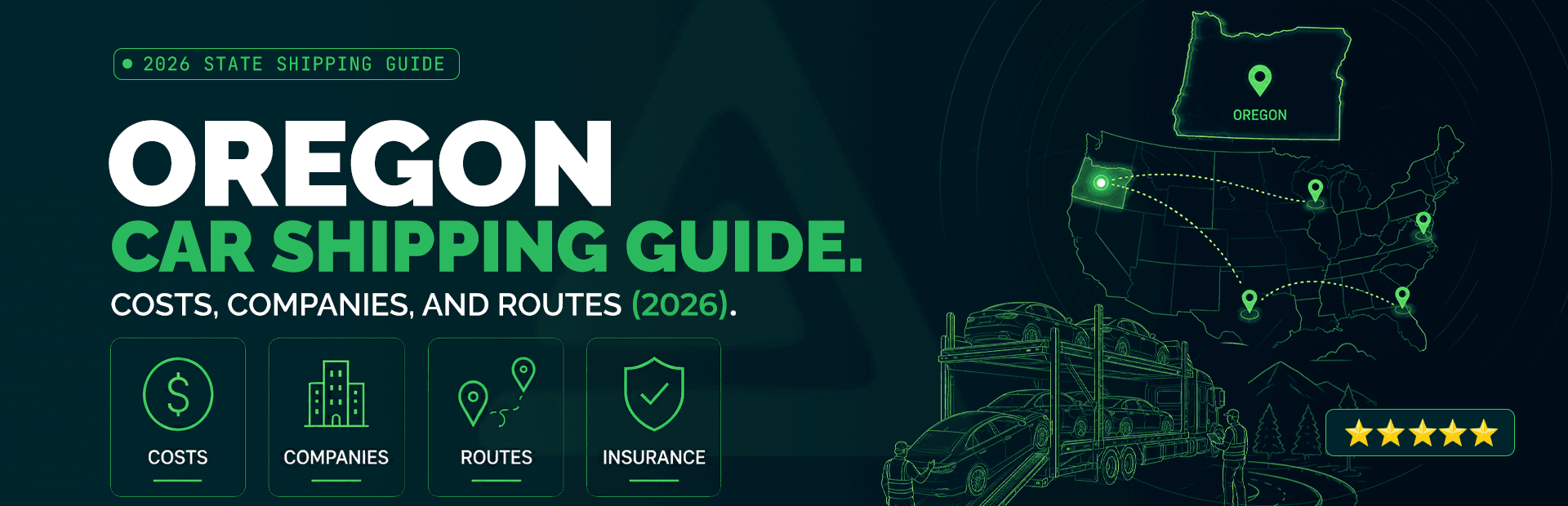 Oregon Car Shipping Cost 2026: Companies, Routes, and Transit Times