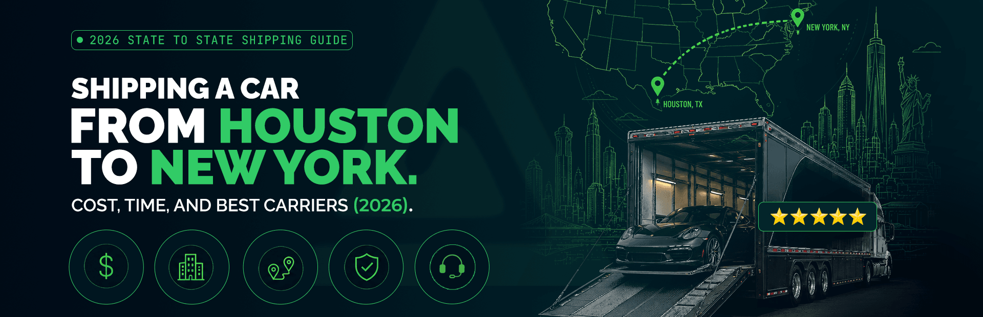 Houston to New York Car Shipping in 2026: Real Costs, Delivery Times, and Carriers Worth Booking 