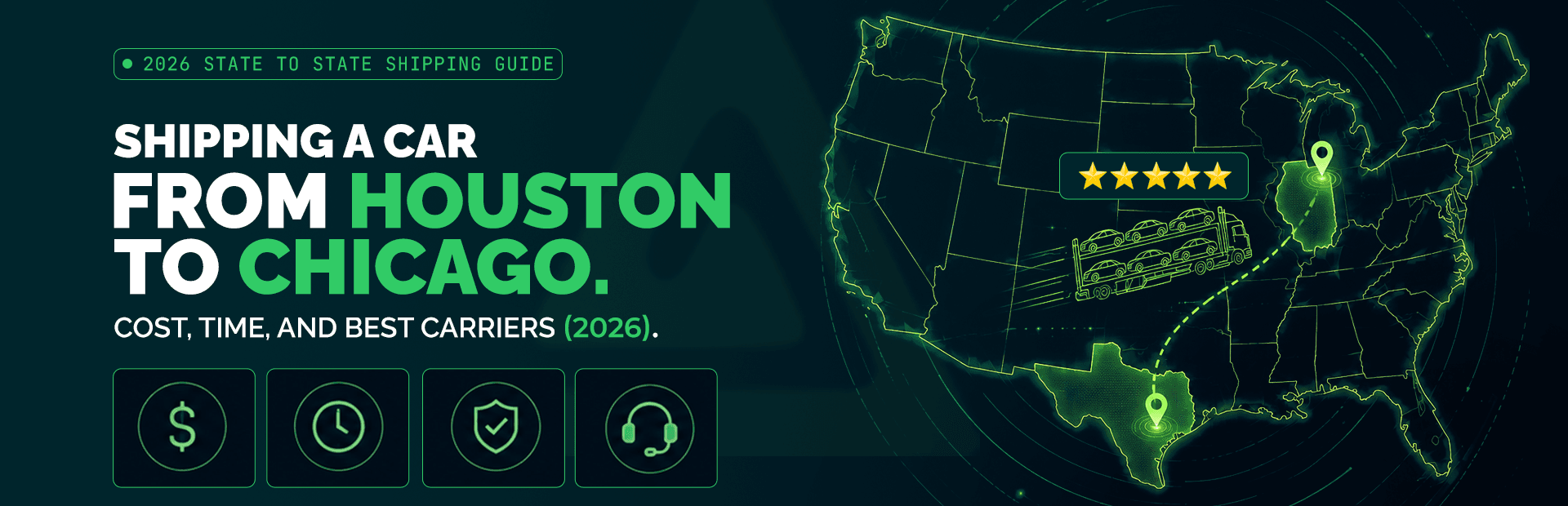 Houston to Chicago Car Shipping: Real Costs, Transit Times, and Best Carriers (2026)