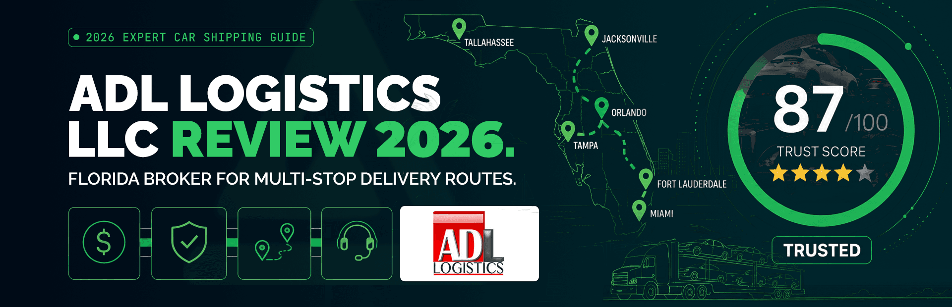 ADL Logistics LLC Review: Florida's Multi-Stop Auto Transport Broker Put to the Test (2026)