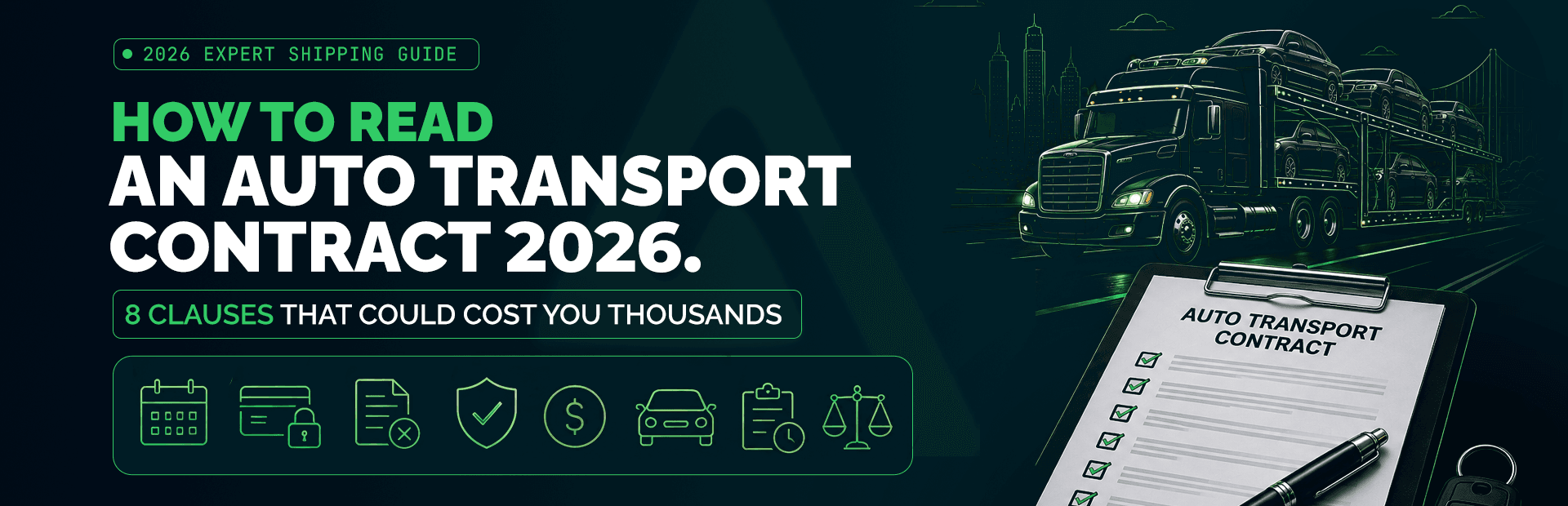 Auto Transport Contract Clauses: 8 Fine-Print Traps That Quietly Cost You Thousands