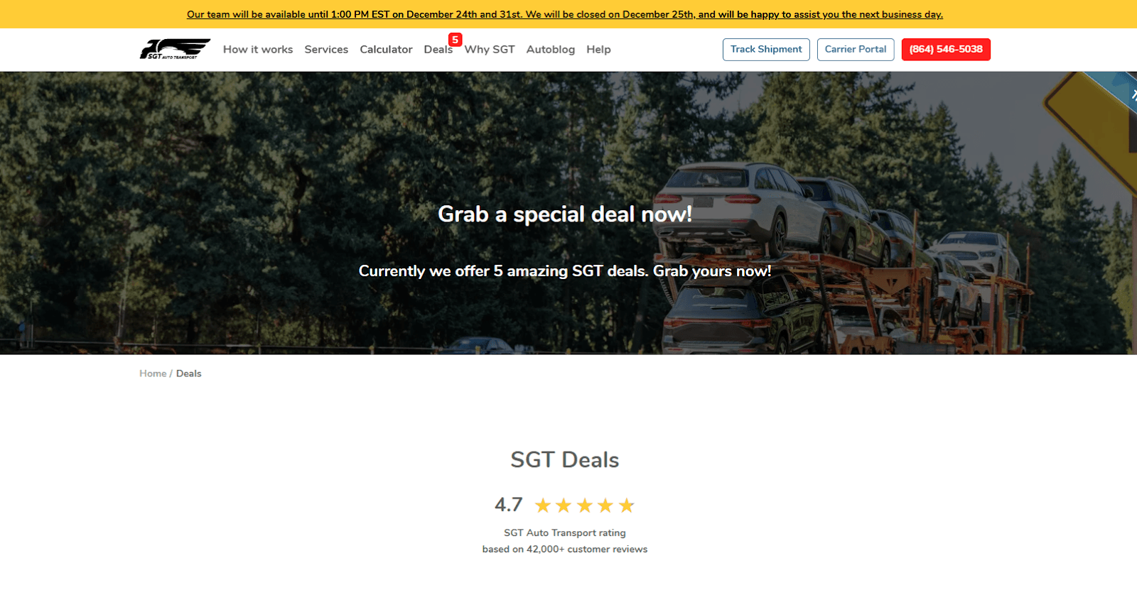 sgt landing page