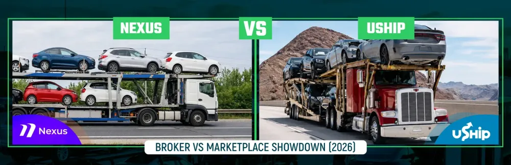 Broker vs Marketplace Showdown: Nexus Auto Transport vs uShip (2026)