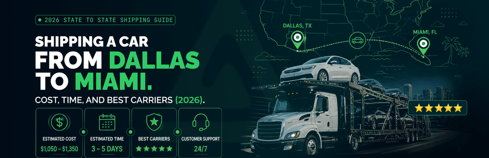 Dallas to Miami Car Shipping: What Snowbirds and Exotic Owners Pay to Skip the Drive (2026)