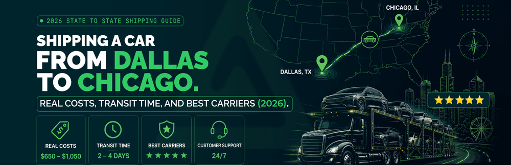 Ship Your Car From Dallas to Chicago Without Overpaying: 2026 Costs, Transit Times, and Best Carriers